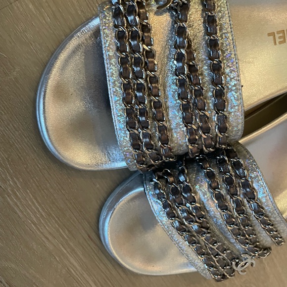 Chanel Slide with chain Silver 39 US 9 - Picture 6 of 7
